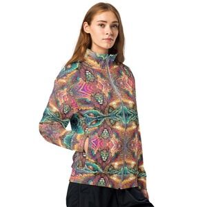Paradise Garden Cafe Psychedelic Hippie Track Jacket Rave Festival Maximalist